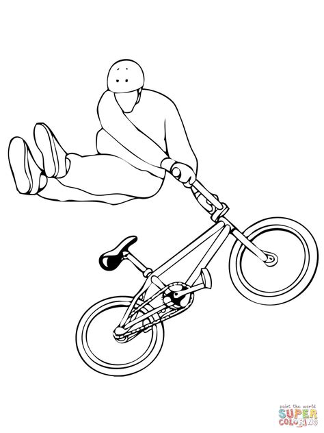 Dibujo De Salto Trasero Con Bmx Para Colorear Dibujos Para Colorear