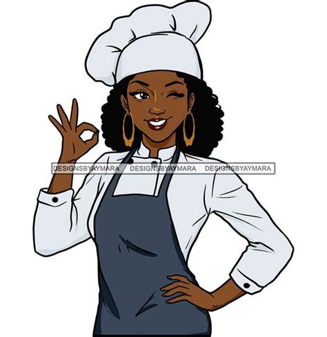Black Woman Chef Clipart
