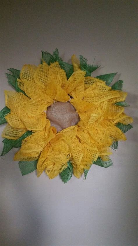 Pattern For Sunflower Wreath Diy Pattern Instructional