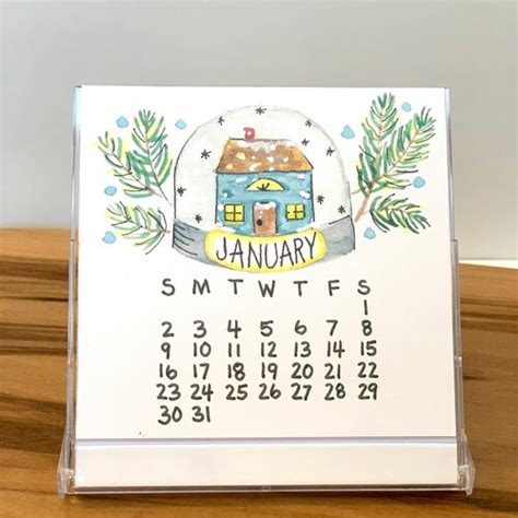 2022 Watercolor Calendar Set 5x7 Etsy