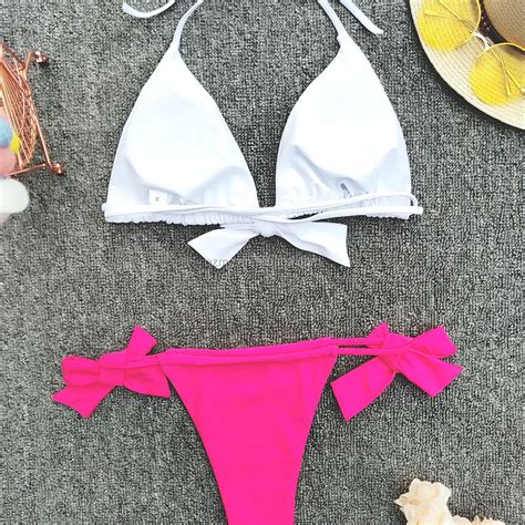 2019 Dental Floss Smallest Bikini Front Tie Two Piece Swimsuit Buy