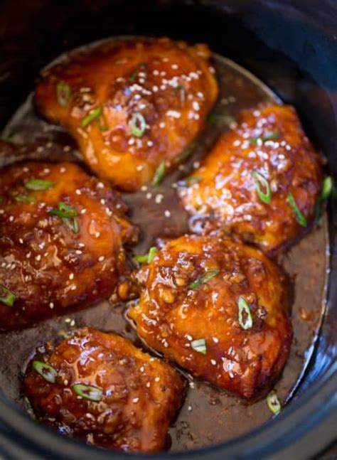 Teriyaki Chicken In Slow Cooker Easy Dinner Then Dessert