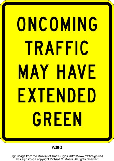 Manual Of Traffic Signs W25 Series Signs