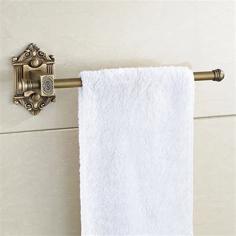 Antique Towel Bar Brass Single Towel Rack Luxury Towel Holder In The