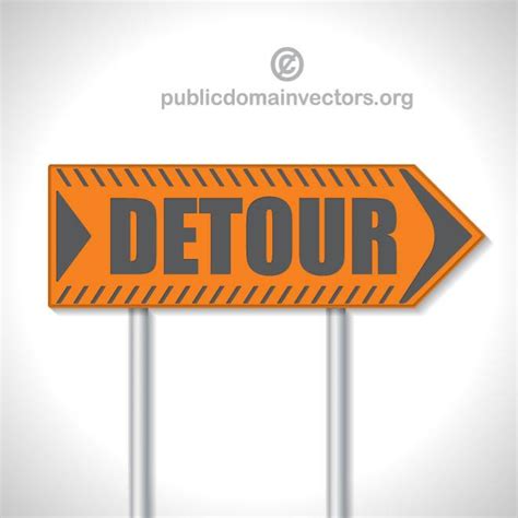 Detour Sign Clip Artai Royalty Free Stock Svg Vector And Clip Art
