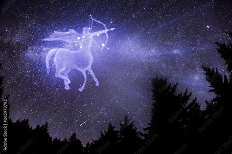 Sagittarius Zodiac Sign Archer Centaur Shoots A Bow Horoscope