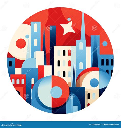 Havana Rhythms: a Minimalist Cuban Palette Tribute Stock Illustration