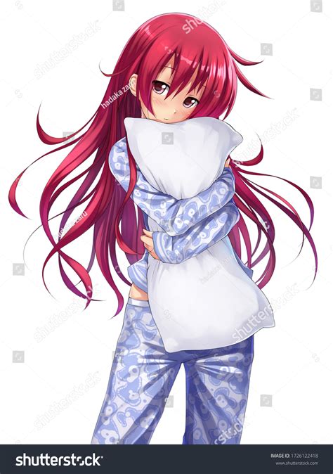 Muchacha De Anime Lindo En Pajama Ilustración De Stock 1726122418 Shutterstock