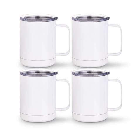 Buy Pyd Life Sublimation Mugs Stainless Steel Coffee Tumbler Double Wall 10 Oz White Sublimation