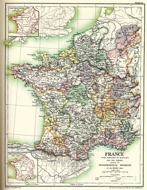 Ecclesiastical Divisions France Medieval Carte De France Carte