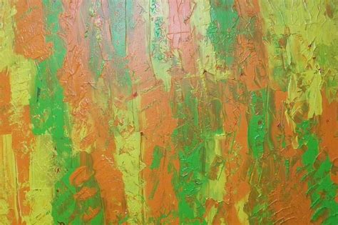 Green Yellow Orange Abstract Painting By Patricia Campbell
