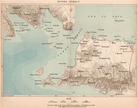 Sunda Straitjavasumatrabataviajakartaindonesiaeast Indies 1885 Old Map