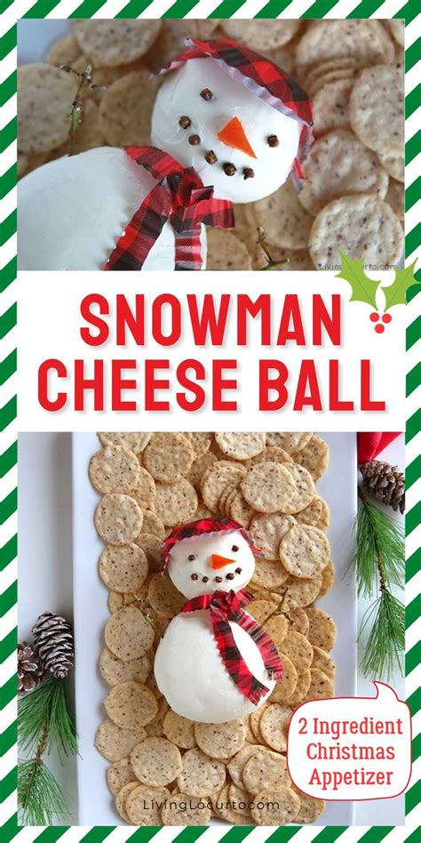 Snowman Cheese Ball Recipe Christmas Appetizers Easy Cheese Ball
