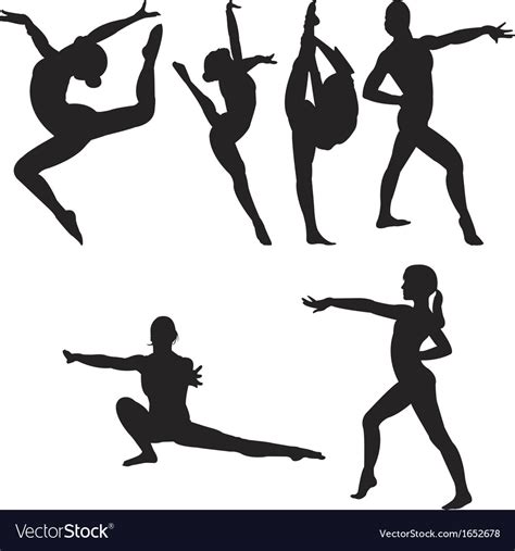 gymnastics set royalty free vector image vectorstock