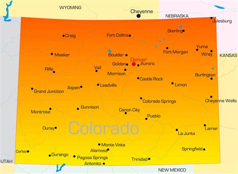 Colorado Map With Cities