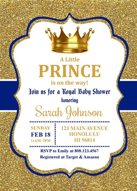 This Item Is Unavailable Etsy Prince Baby Shower Invitations Royal