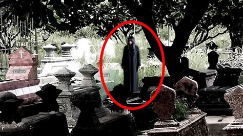 real ghost caught on camera near a haunted cemetery unexpected ghost sighting scary videos