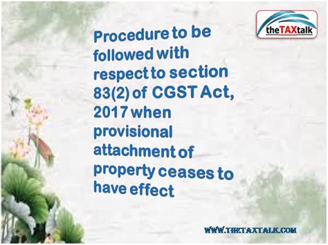 Procedure To Be Followed With Respect To Section 832 Of Cgst Act