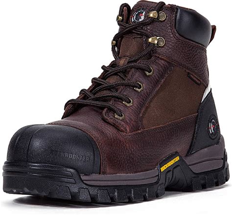 Amazon Com Rockrooser Work Boots For Men Composite Toe Waterproof Leather Boot Slip