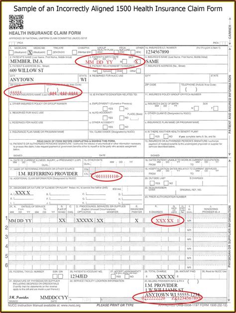 How To Fill Out Hcfa 1500 Form For Medicare