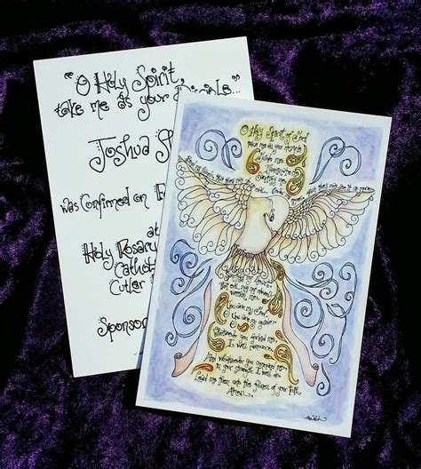 Custom Prayer Cards Holy Cards For Sacraments Catholic Etsy