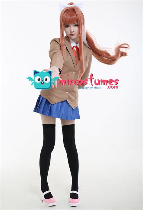 Anime Monika Sayori Yuri Natsuki Cosplay Costume School Girl Uniform Women Skirt Set Halloween