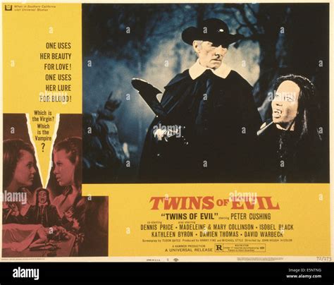 Twins Of Evil Us Poster Peter Cushing Top Bottom From Left
