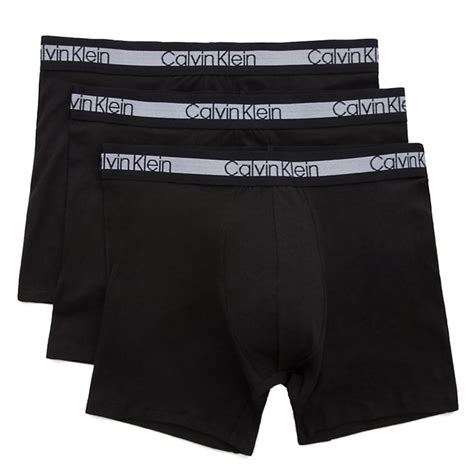 Calvin Klein Cooling Cotton Stretch 3 Pack Boxer Briefs Black