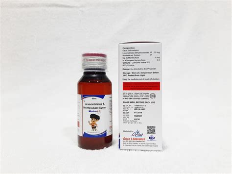 Morion Lc Levocetirizine And Montelukast Syrup Packaging Type Bottle