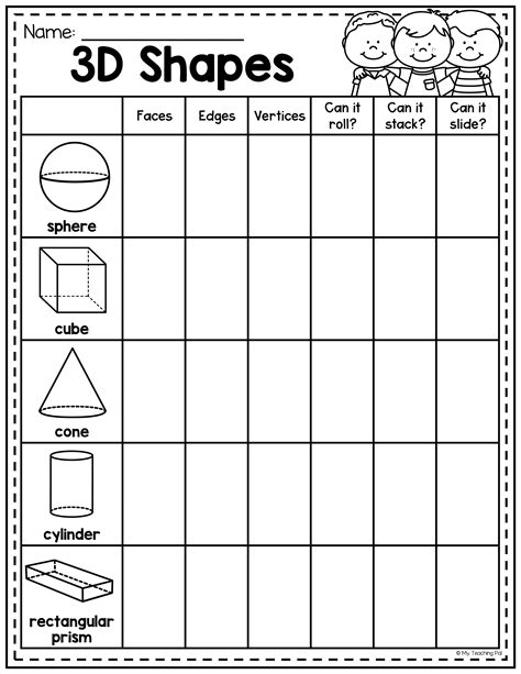 Grade 2 3d Shapes Worksheets Pdf