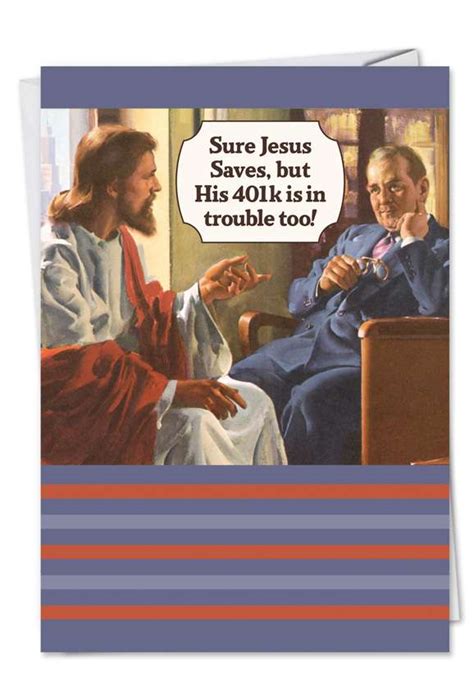 jesus saves sacrilegious funny birthday card ephemera