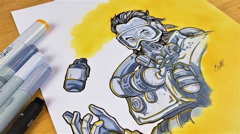 Drawing Caustic Apex Legends Youtube