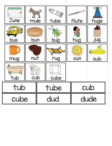 Magic e- /u/ Word Sort – Make Take & Teach
