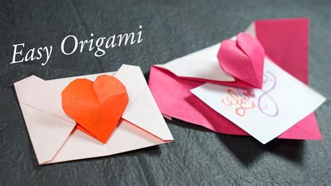 Easy Origami Heart Envelope Tutorial Henry Phạm ศิลปะการพับกระดาษ
