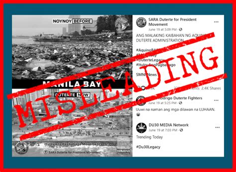 VERA FILES FACT CHECK MISLEADING Post On State Of Pasig River Under Aquino Duterte Resurfaces