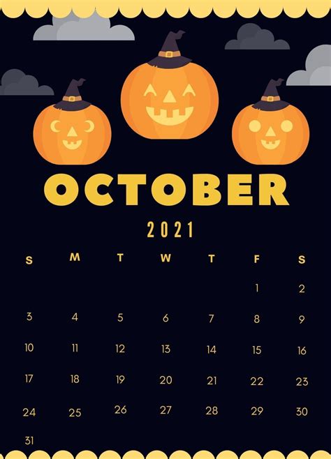 Unique Cute October Calendar 2021 Floral Wallpaper For Desktop Laptop