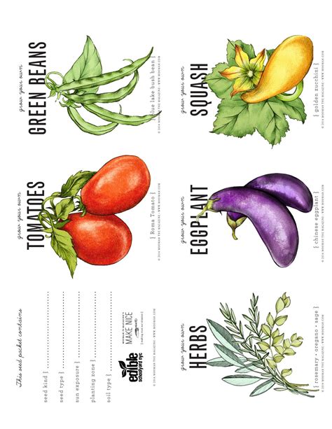 Seed label printout