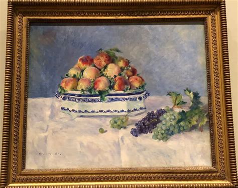 Pierre Auguste Renoir Still Life With Peaches And Grapes Actual