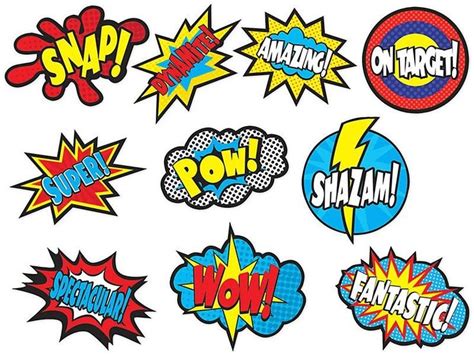 Superhero Word Burst Accents 1000 Superhero Classroom Decorations