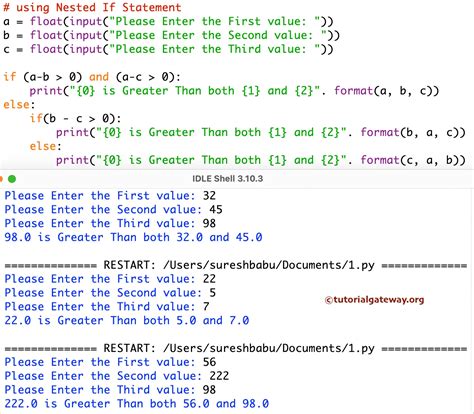 Python Program To Find Largest Of Three Numbers