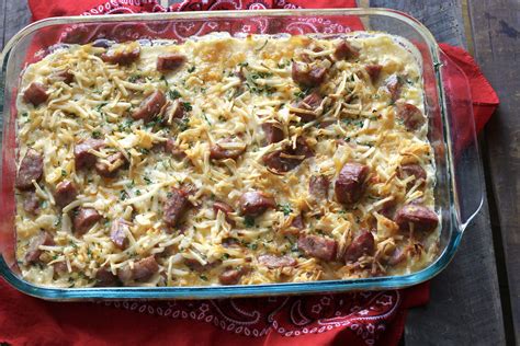 Preheat oven to 350 degrees f. Cheesy Sausage Hash Brown Casserole - 5 Dinners In 1 Hour