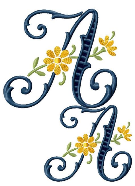 Floral Cutwork Alphabet Machine Embroidery Designs Embroidery