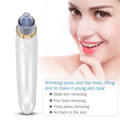 Electric Pore Vacuum Cleaner Blackhead Inhaler Removal Acne Face Black