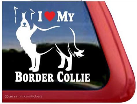 I Love My Border Collie ~ Border Collie Vinyl Window Auto