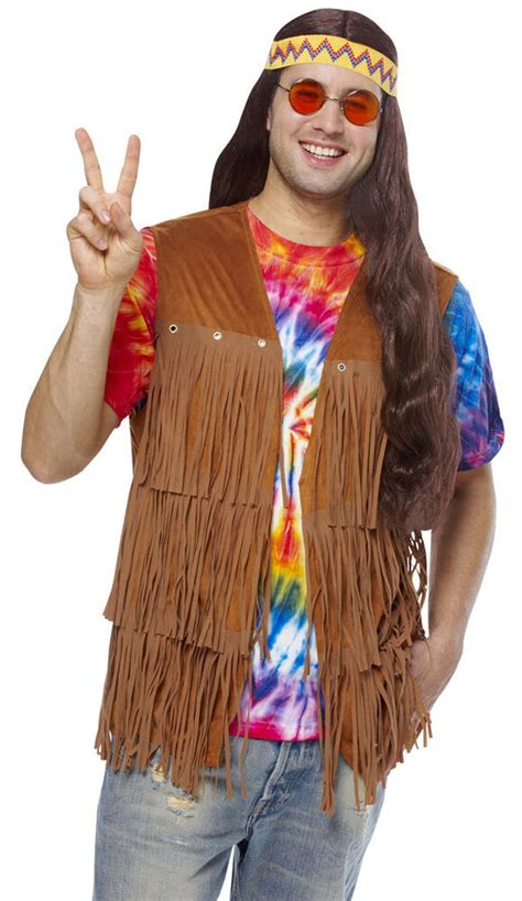 This hairstyle works for longer hair too but it was done most iconically on short embrace the hippie side of the 1960s by wearing your natural hair long in a round shape afro. 1960S 60'S ADULT MENS MALE PEACE RETRO HIPPIE FRINGE ...