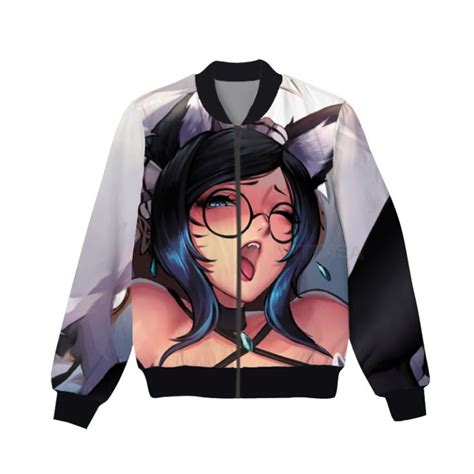 Sexy Girl Ahegao Face Anime Printed Jacket Ahegao Shop