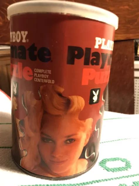 Vtg Playboy Playmate Puzzle Avis Miller Miss November Canister Can Picclick