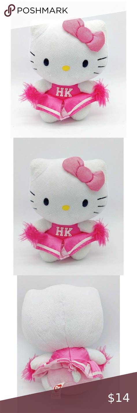 ty hello kitty 6 plush sanrio pink hk cheerleader hello kitty kitty cheerleading