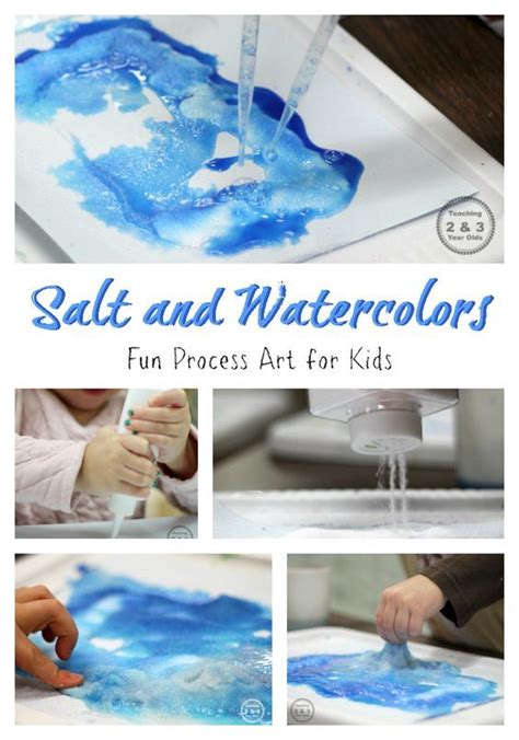 Preschool Painting Activity With Salt Glue And Watercolors Preschool Painting Preschool Art
