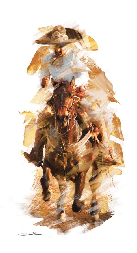 Charro Coleadero Mexican Rodeo Mexican Art Cowboy Horse Cowboy Art
